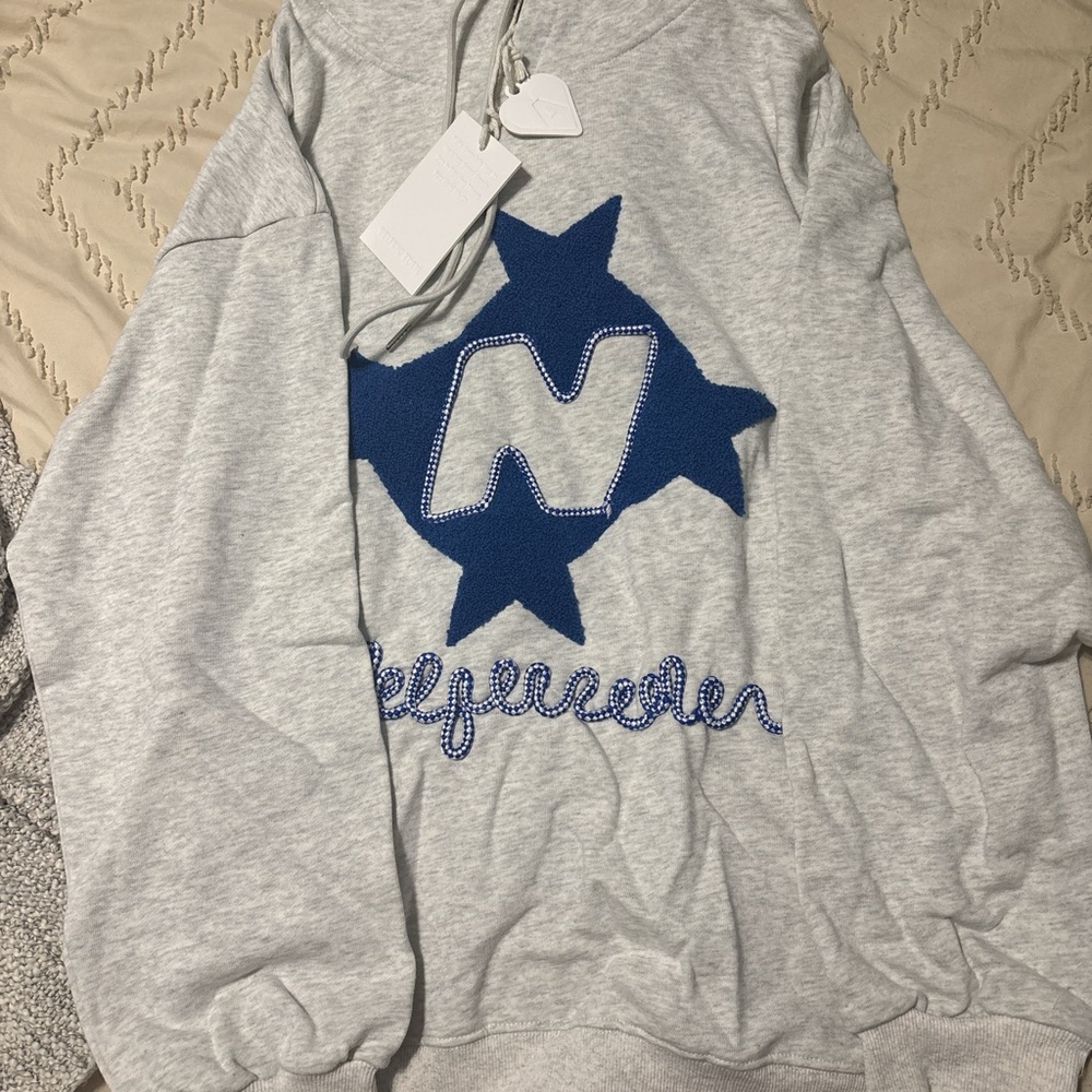 Aelfric Eden Gray and Blue Crewneck Sweater